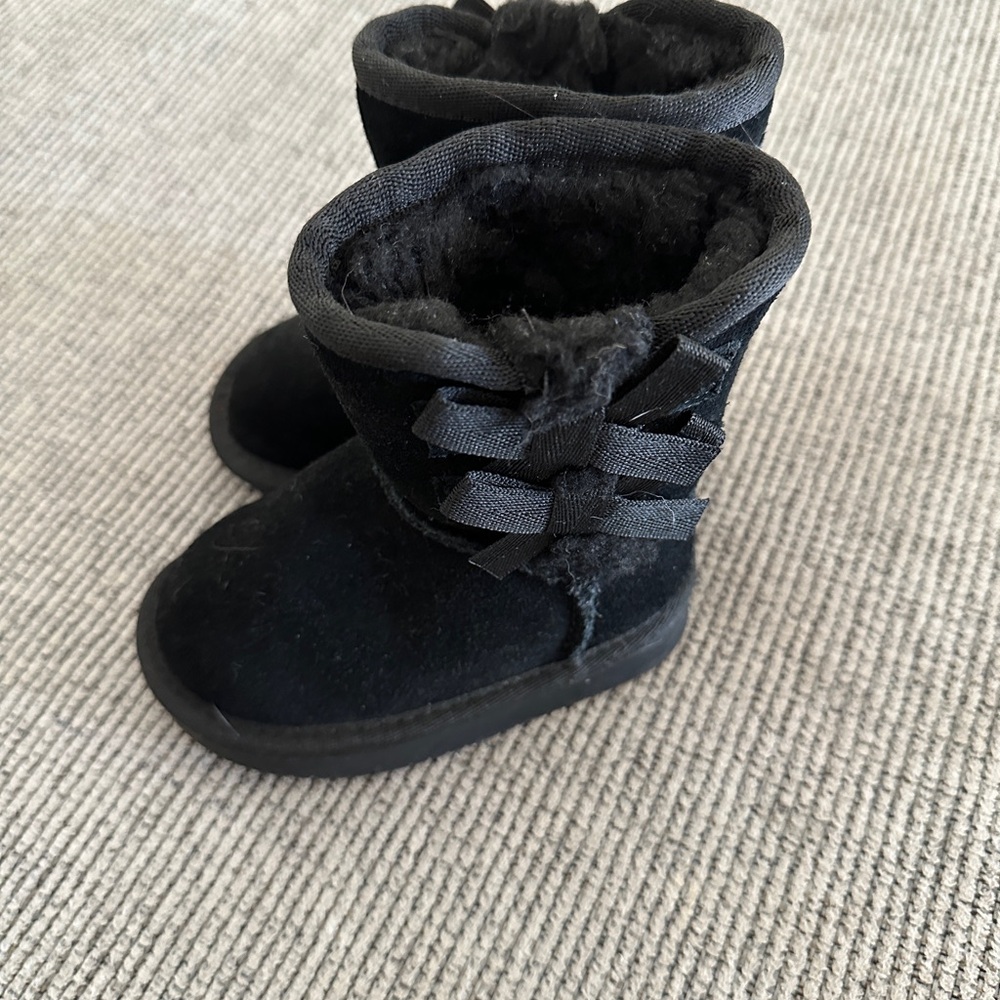 Koolaburra Black Kids Boots with Bow